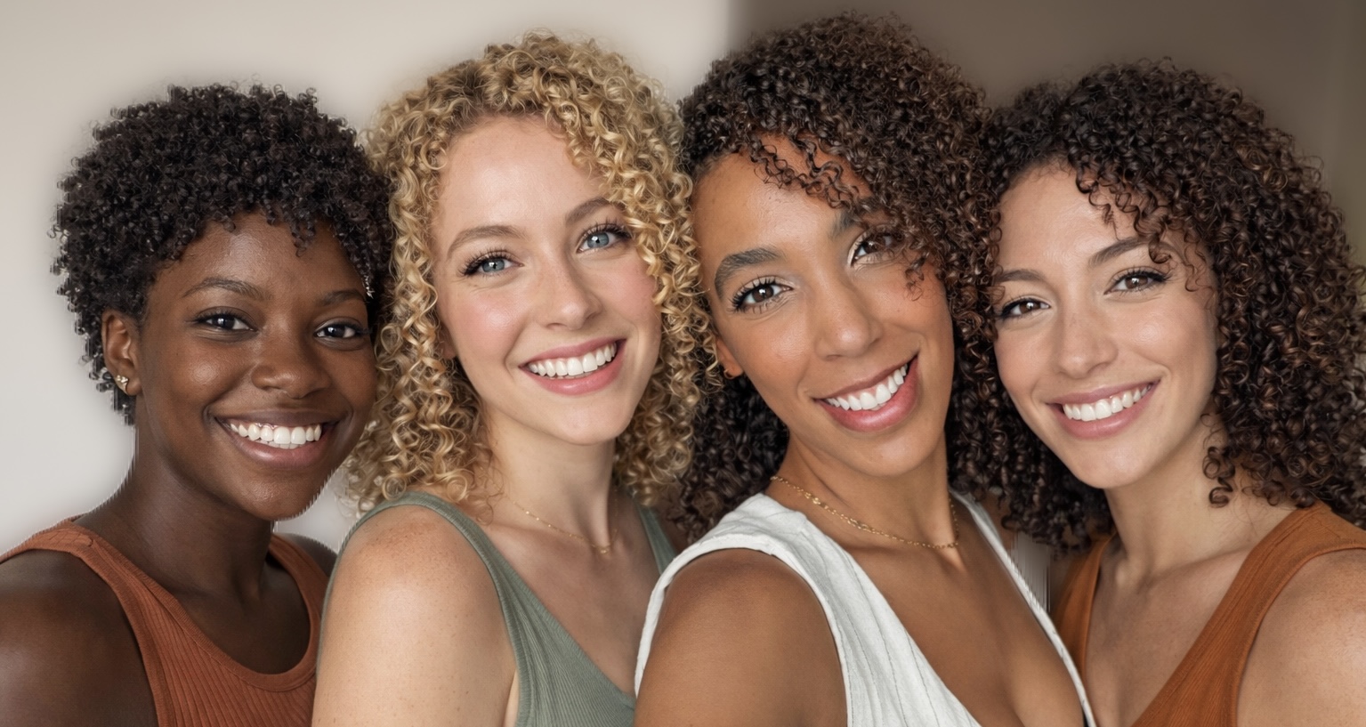 True Love Haircare - Four beautiful women with defined curls, coils and waves